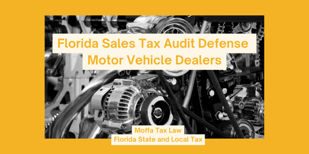 sales tax audit defense car dealer motor vehicle golf cart