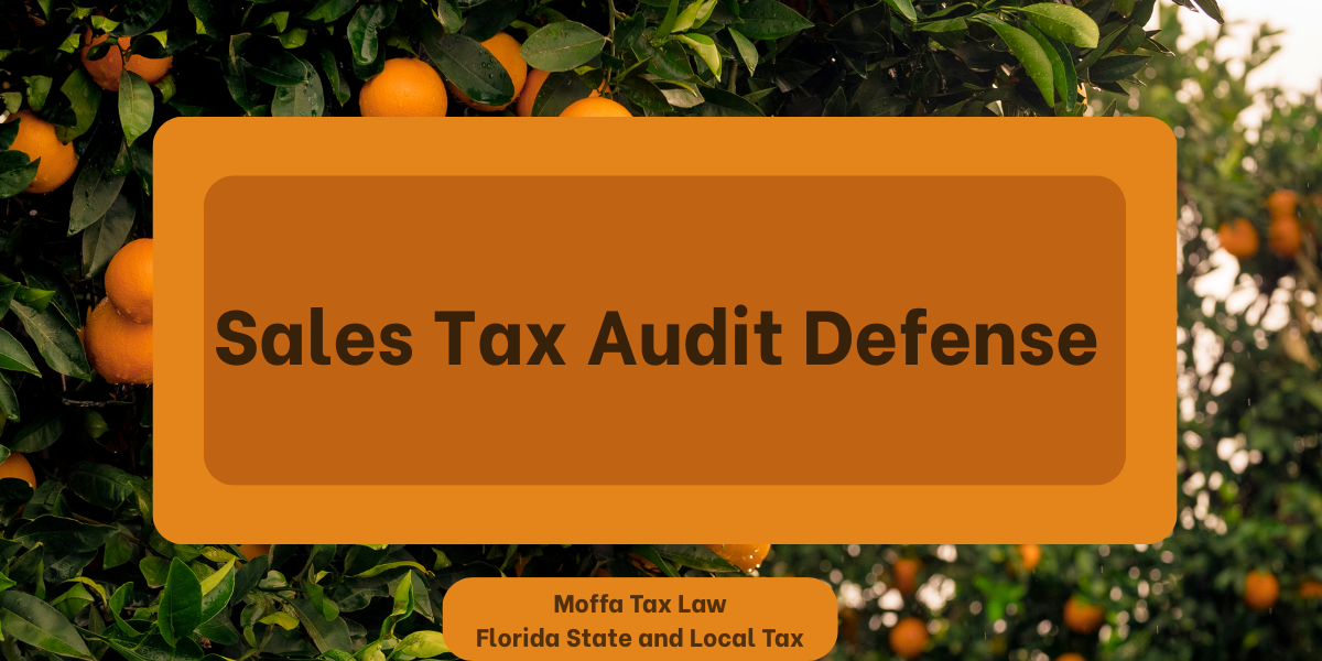 Florida Department of Revenue audit documents and DR-840 notice