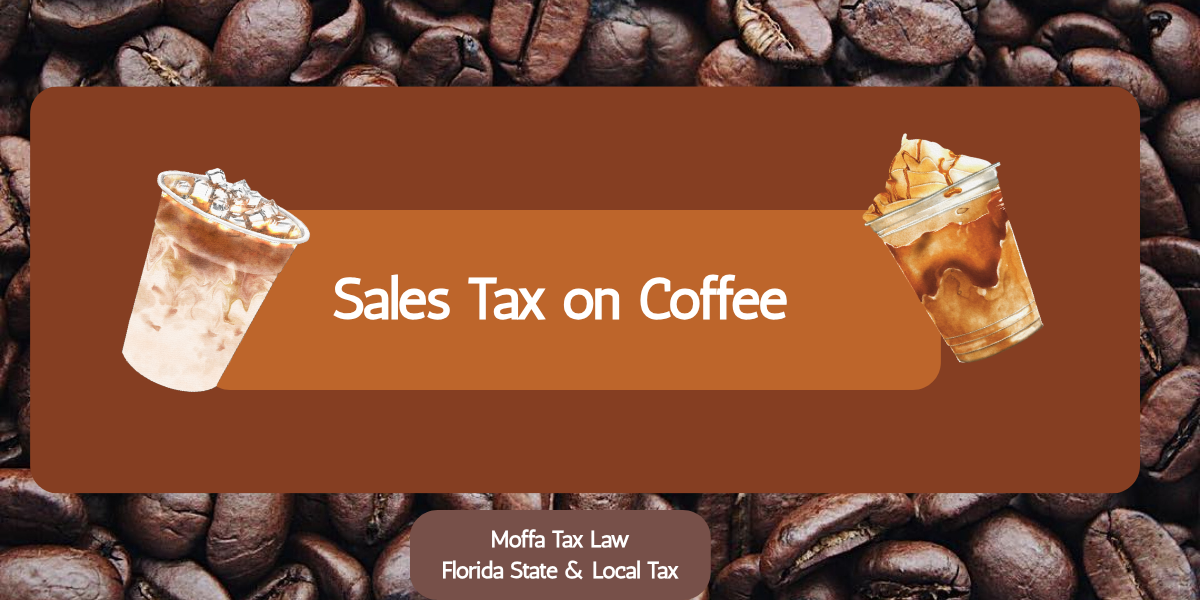 Bottled and canned coffee drinks on shelf subject to Florida sales tax