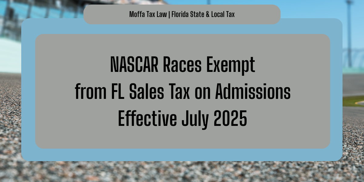 Homestead-Miami Speedway NASCAR race now exempt from Florida sales tax
