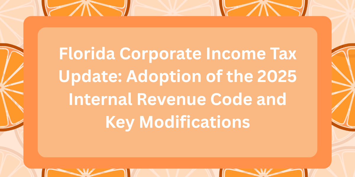 Florida corporate income tax conformity with the Internal Revenue Code