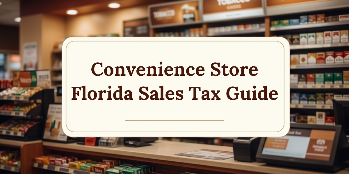 Title graphic reading “Convenience Store FL Sales Tax Guide” introducing Florida Department of Revenue sales tax audit rules and compliance guidance for convenience stores