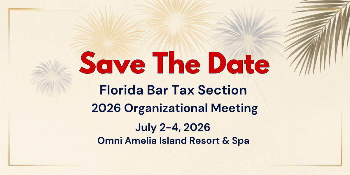 Omni Amelia Island Resort oceanfront setting for the Florida Bar Tax Section 2026 Organizational Meeting